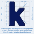 Plastick 3D samolepka - mal psmeno K