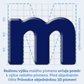 Plastick 3D samolepka - mal psmeno M