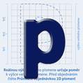 Plastická 3D samolepka - malé písmeno P