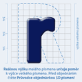 Plastick 3D samolepka - mal psmeno R