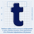 Plastická 3D samolepka - malé písmeno T