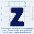 Plastická 3D samolepka - malé písmeno Z