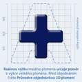 Plastick 3D samolepka - (znak) plus