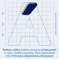 Plastick 3D samolepka - (znak) rka nad psmenem