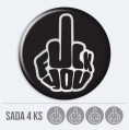 Sada 3D samolepek na stedy kol - fuck you