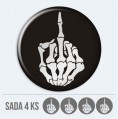 Sada 3D samolepek na stedy kol - kostra fuck-off