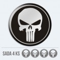 Sada 3D samolepek na stedy kol - Punisher